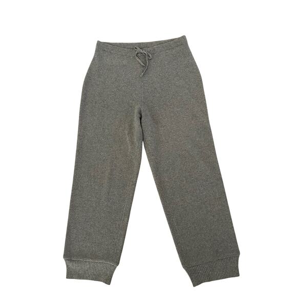 Henri Bendel New York Pull-on Drawstring Pants Silk Cashmere SZM Wide Leg Grey - Picture 5 of 9